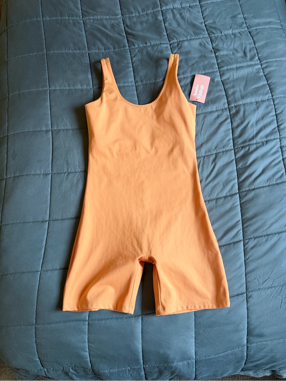 Awoke Vintage Orange Tank One-Piece Unitard size Small